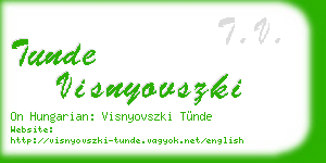 tunde visnyovszki business card